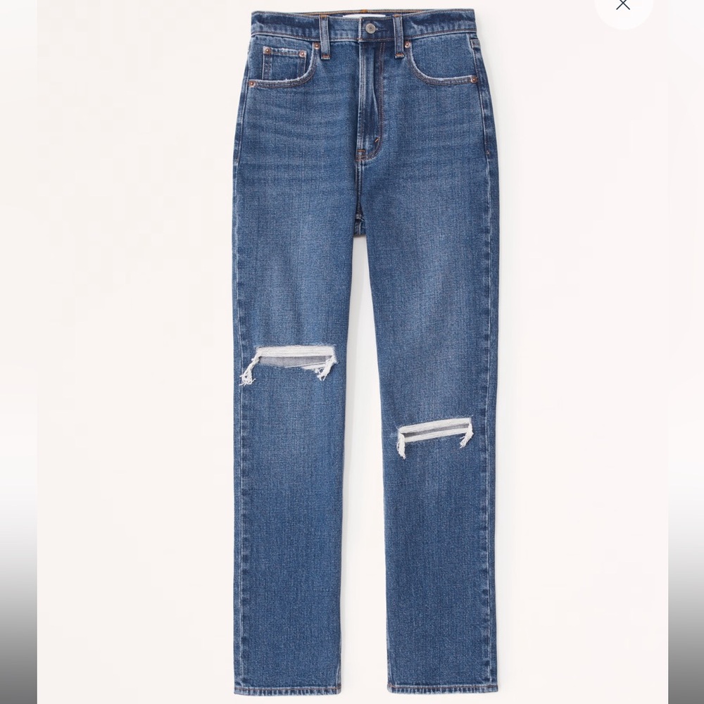 Abercrombie & Fitch Ankle Straight Ultra High Rise